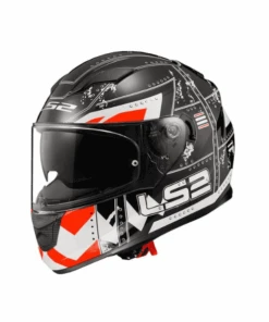 LS2 FF320 Stream Evo Max D Ring Helmet - Gloss Black Orange-LS2