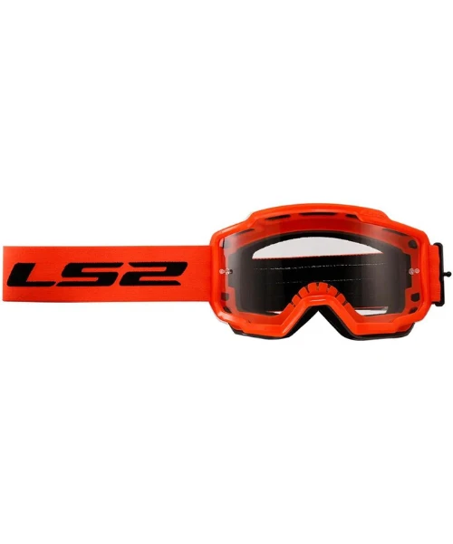 LS2 Charger Pro Goggle Hiviz Orange With Clear Visor-LS2 3 LS2 Charger Pro Goggle Hiviz Orange With Clear Visor-LS2