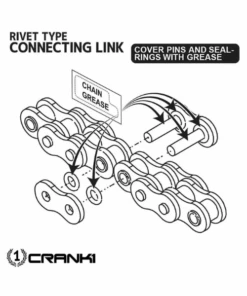 Crank1 Master Link For X Ring 530 ZVM-X Rivet - Gold-Crank 1
