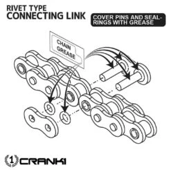 Crank1 Master Link For X Ring 520 ZVM-X Rivet - Gold-Crank 1
