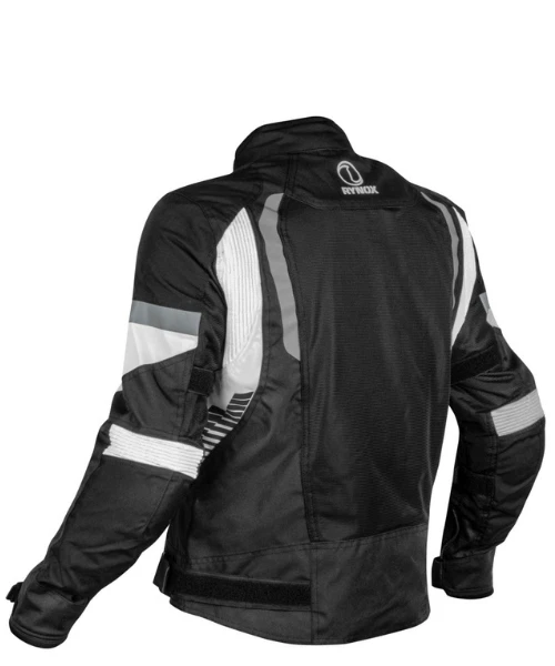 Rynox Tornado Pro 4 Riding Jacket - Black White-Rynox 4 Rynox Tornado Pro 4 Riding Jacket - Black White-Rynox - Image 2