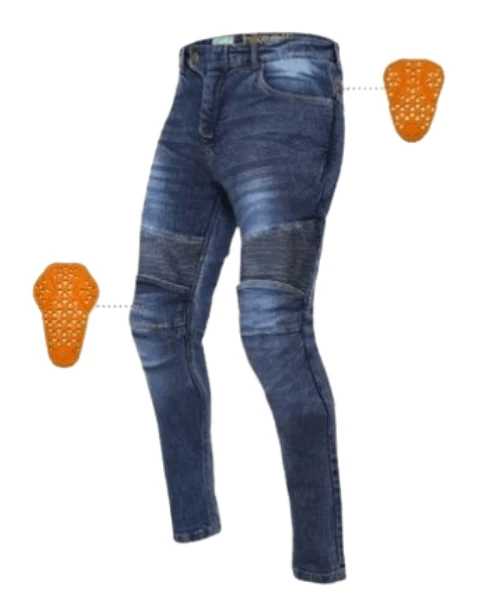 Bikeratti Steam Lady Motorcycle Denim Jeans With D3O Armour - Blue-Bikeratti 3 Bikeratti Steam Lady Motorcycle Denim Jeans With D3O Armour - Blue-Bikeratti