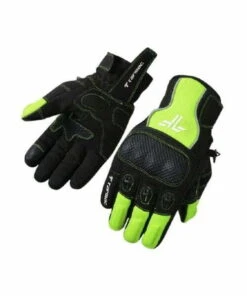 Tarmac Tex Riding Gloves - Black Green-Tarmac
