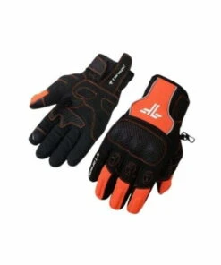 Tarmac Tex Riding Gloves - Black Orange-Tarmac