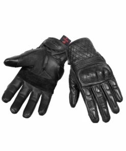 BBG Snell Retro Riding Gloves - Black-BBG