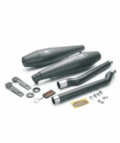 Red Rooster Performance Exhaust Jawa Perak For Jawa 42 / Jawa Classic - Black Matte-Red Rooster Performance